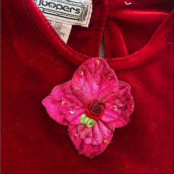 Baby Girl’s Holiday Christmas Velour Tiered Ruffle Dress 12 Month - Picture 5 of 5